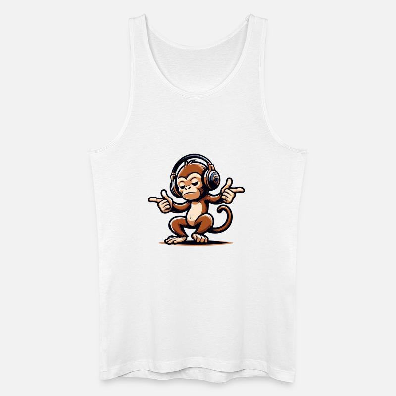 Der Mix Master Monkey - Männer Bio Tank Top - Weiß