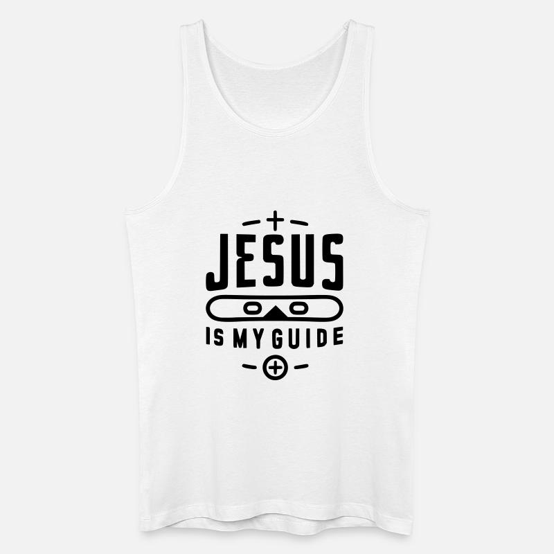 Jesus is my guide - Men’s Organic Tank Top - white