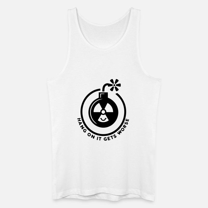 Moment mal, es wird noch schlimmer - Männer Bio Tank Top - Weiß
