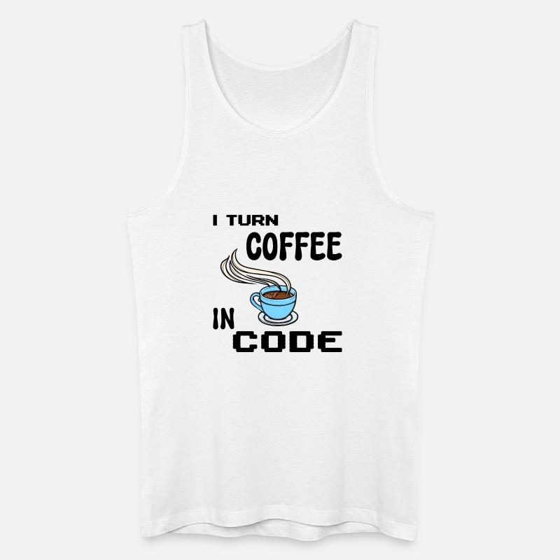 Programmeur de code Scripting Statement Développeur - Débardeur bio Homme - blanc
