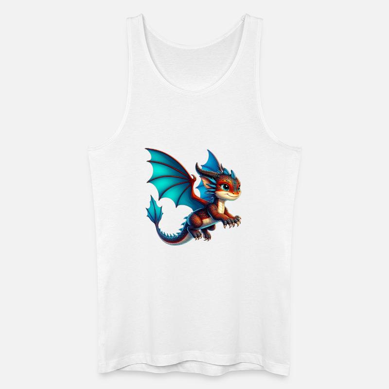 Drache - Männer Bio Tank Top - Weiß