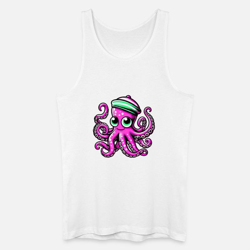 Krake - Männer Bio Tank Top - Weiß