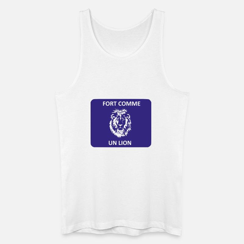 Stark wie ein Löwe - Männer Bio Tank Top - Weiß