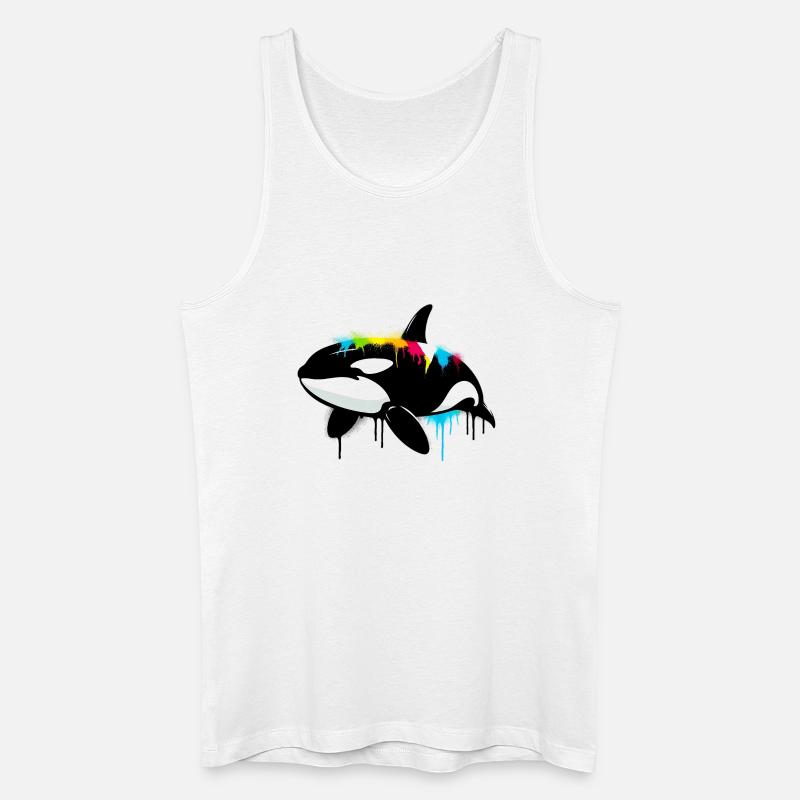 Schwertwal - Männer Bio Tank Top - Weiß