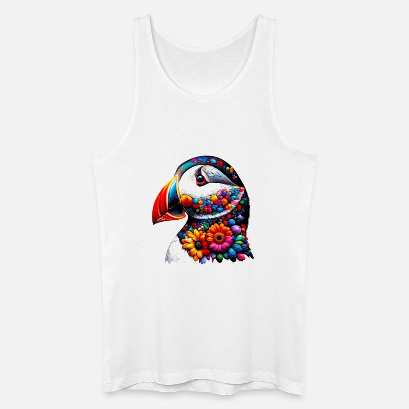 Papageitaucher - Männer Bio Tank Top - Weiß