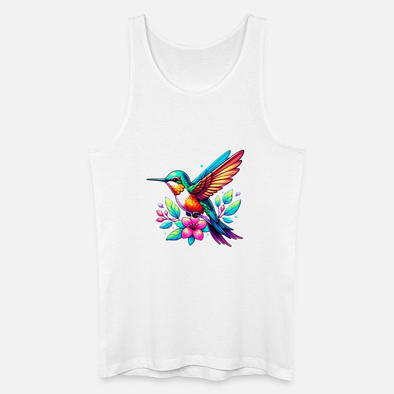 Kolibri - Männer Bio Tank Top - Weiß