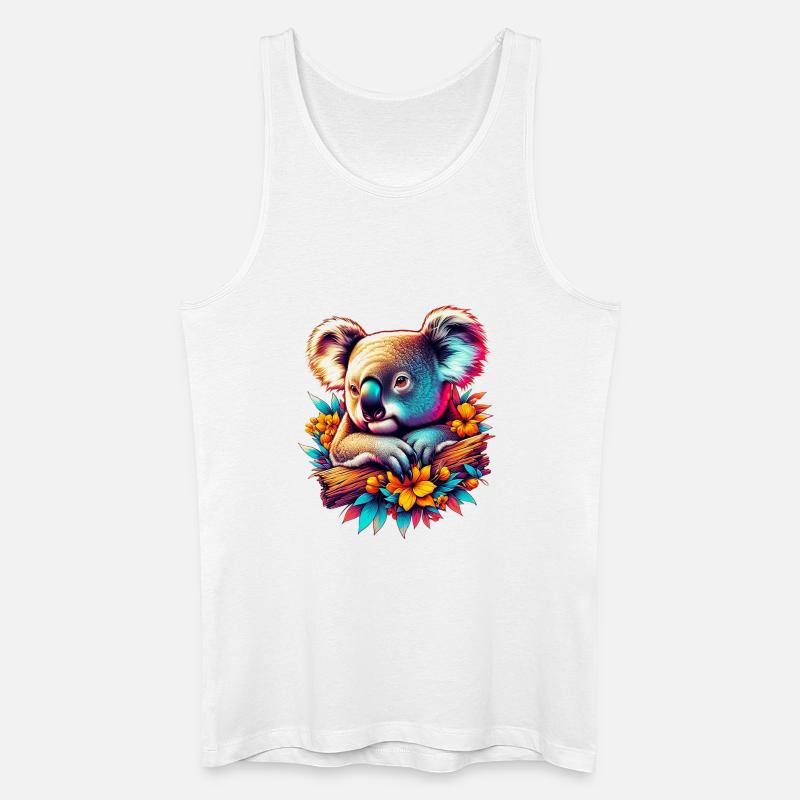 Koala - Männer Bio Tank Top - Weiß