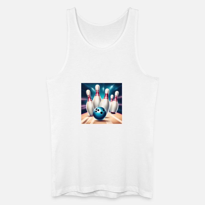 Bowling, Bowlingbahn, Bowling - Männer Bio Tank Top - Weiß
