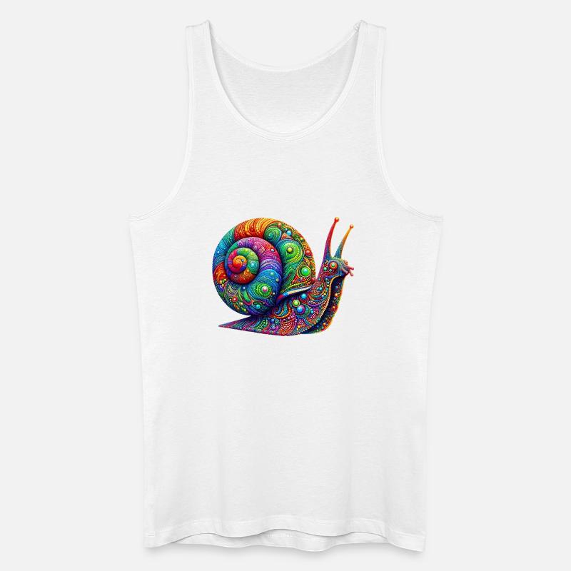 Schnecke - Männer Bio Tank Top - Weiß