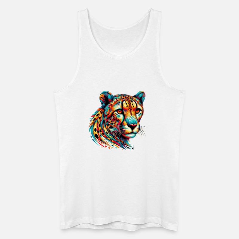 Gepard - Männer Bio Tank Top - Weiß