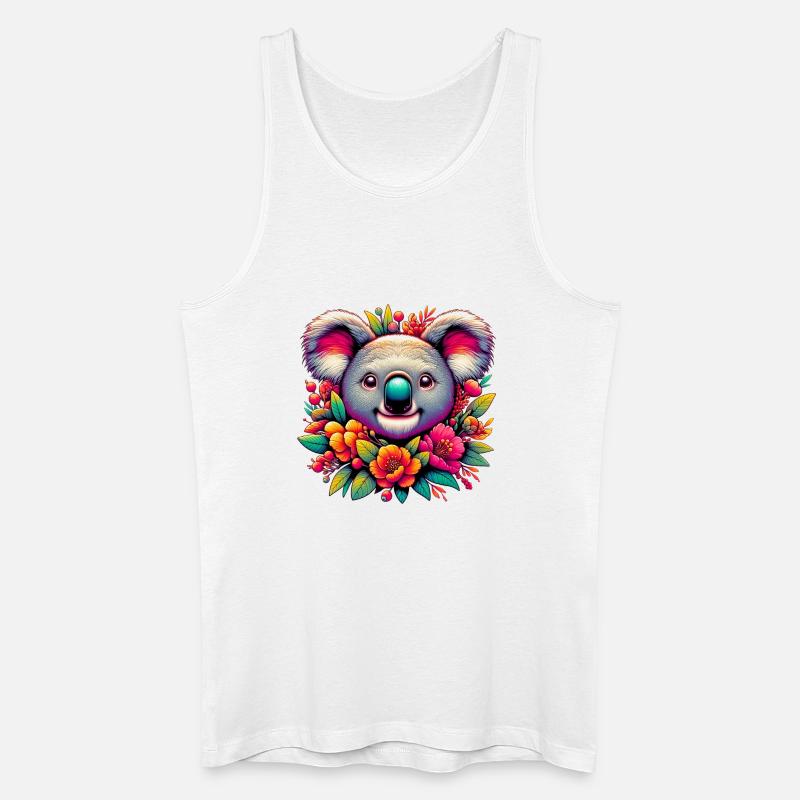 Koala - Männer Bio Tank Top - Weiß