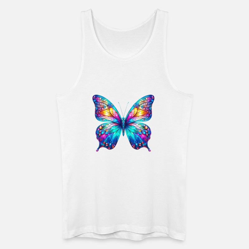 Schmetterling - Männer Bio Tank Top - Weiß