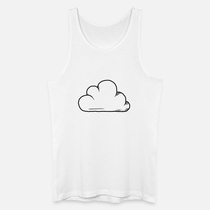 Cloud-Design - Männer Bio Tank Top - Weiß