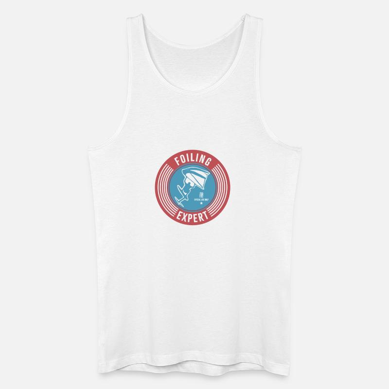 Label Wingfoilen - Männer Bio Tank Top - Weiß