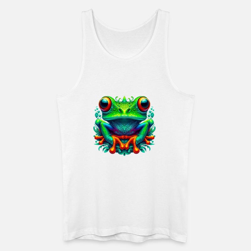 Frosch - Männer Bio Tank Top - Weiß