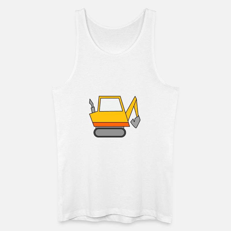 Bagger Baustelle Baggerfahrer - Männer Bio Tank Top - Weiß