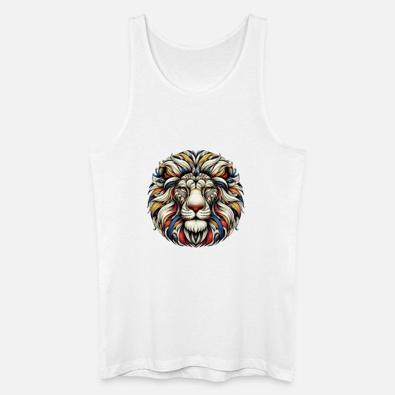 Löwe - Männer Bio Tank Top - Weiß