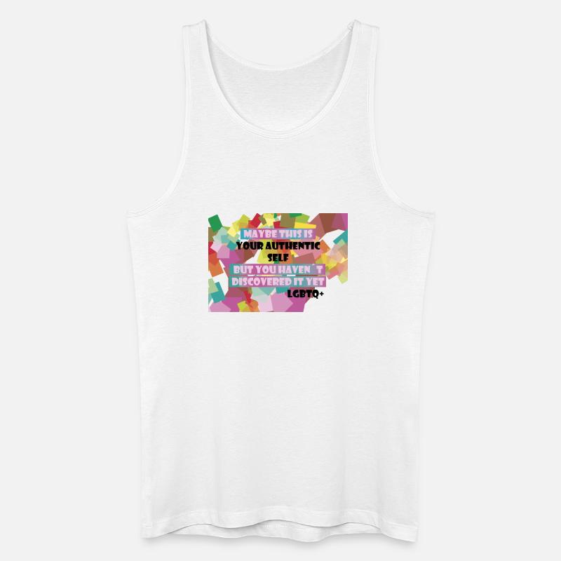 Wer bin ich? LGBTQ+? - Männer Bio Tank Top - Weiß