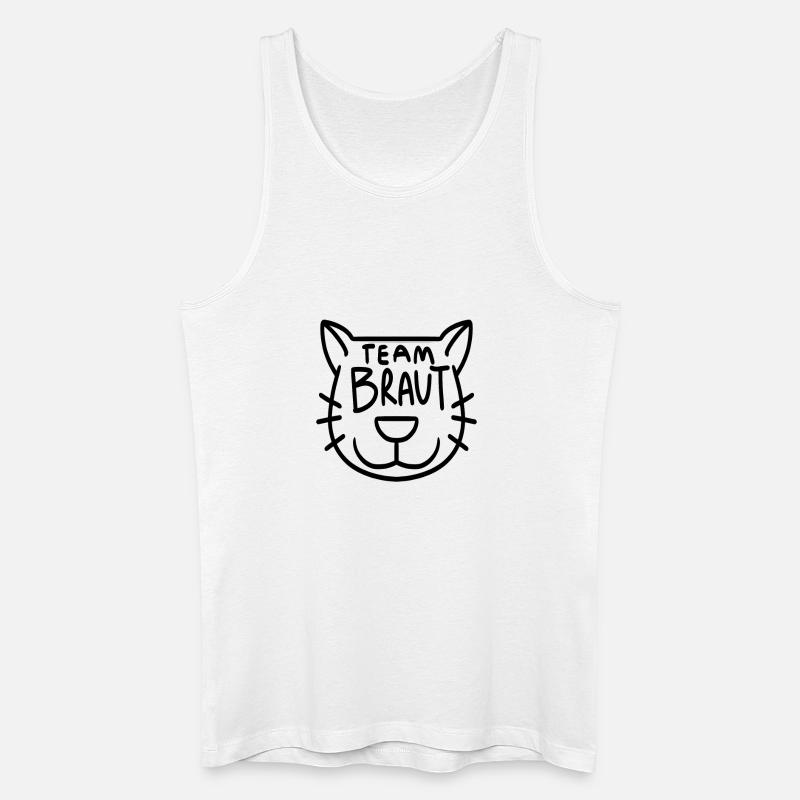 Team Braut Katze - Männer Bio Tank Top - Weiß