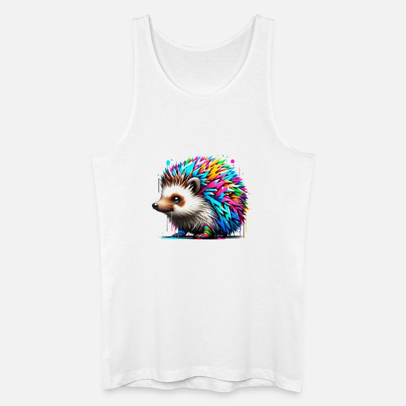 Igel - Männer Bio Tank Top - Weiß