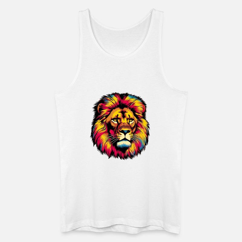 Löwe - Männer Bio Tank Top - Weiß