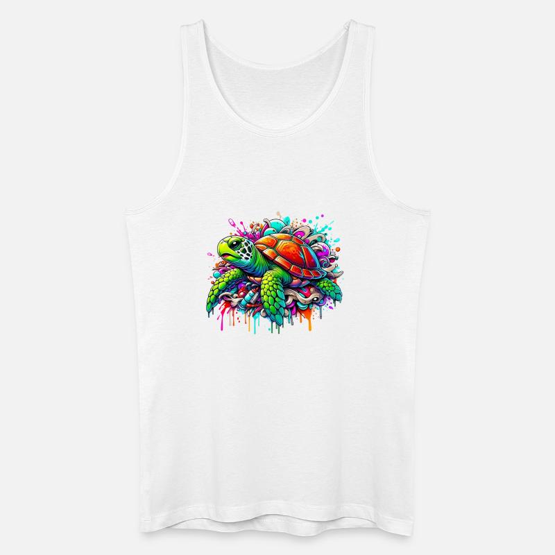 Schildkröte - Männer Bio Tank Top - Weiß