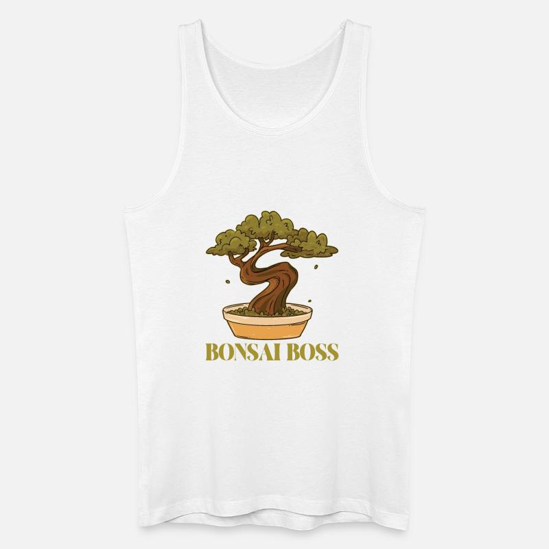 Bonsai Bosss - Männer Bio Tank Top - Weiß