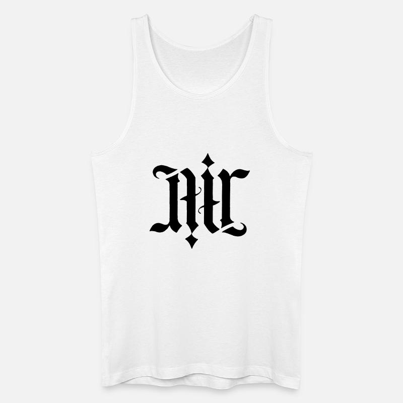 Air - Luft Kalligrafie - Männer Bio Tank Top - Weiß