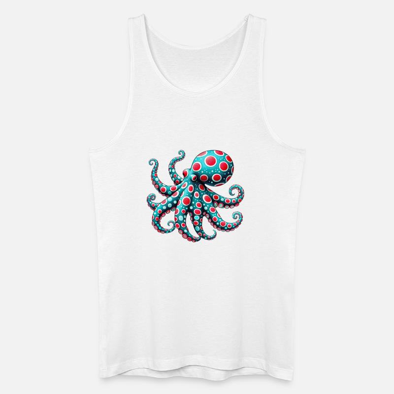 Krake - Männer Bio Tank Top - Weiß