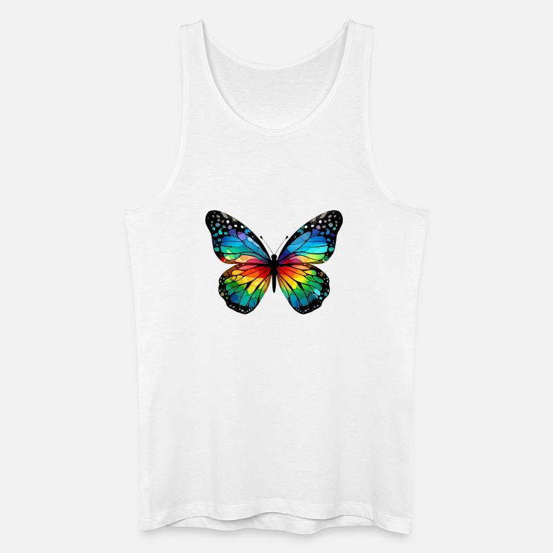 Schmetterling - Männer Bio Tank Top - Weiß