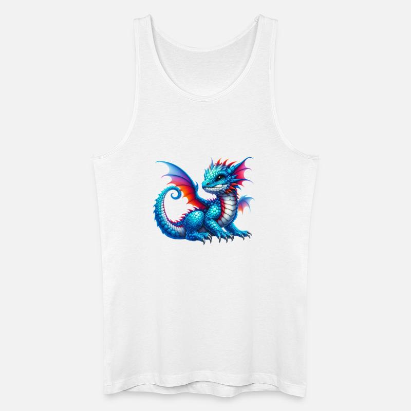 Drache - Männer Bio Tank Top - Weiß