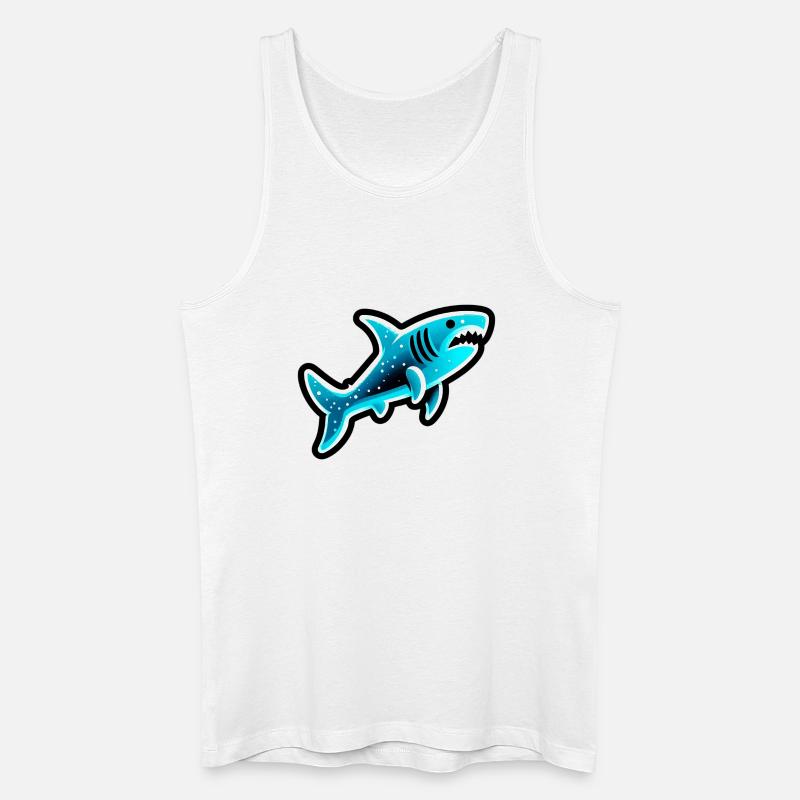 Hai - Männer Bio Tank Top - Weiß