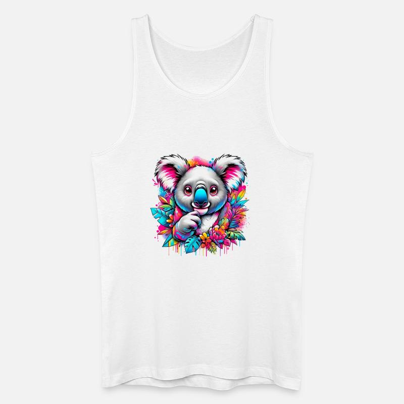 Koala - Männer Bio Tank Top - Weiß