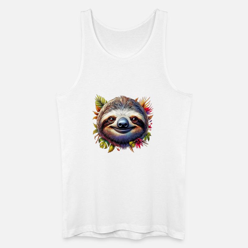 Sloth - Men’s Organic Tank Top - white
