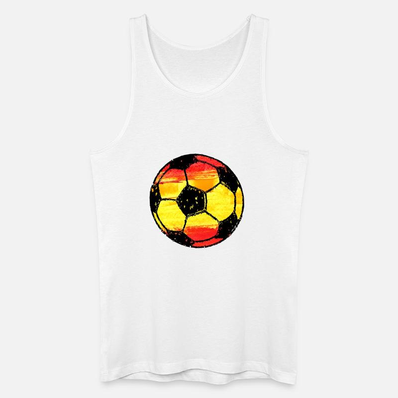 Fodbold Spanien - rød, gul, rød - Økologisk tanktop til mænd - hvid