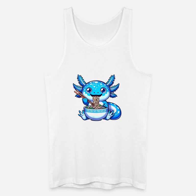 Blaue Nudeln Drachen Essstäbchen - Männer Bio Tank Top - Weiß
