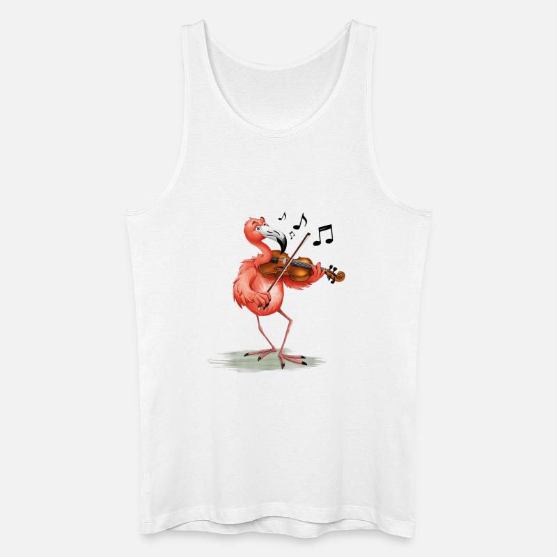 Flamingo-Geiger - Männer Bio Tank Top - Weiß