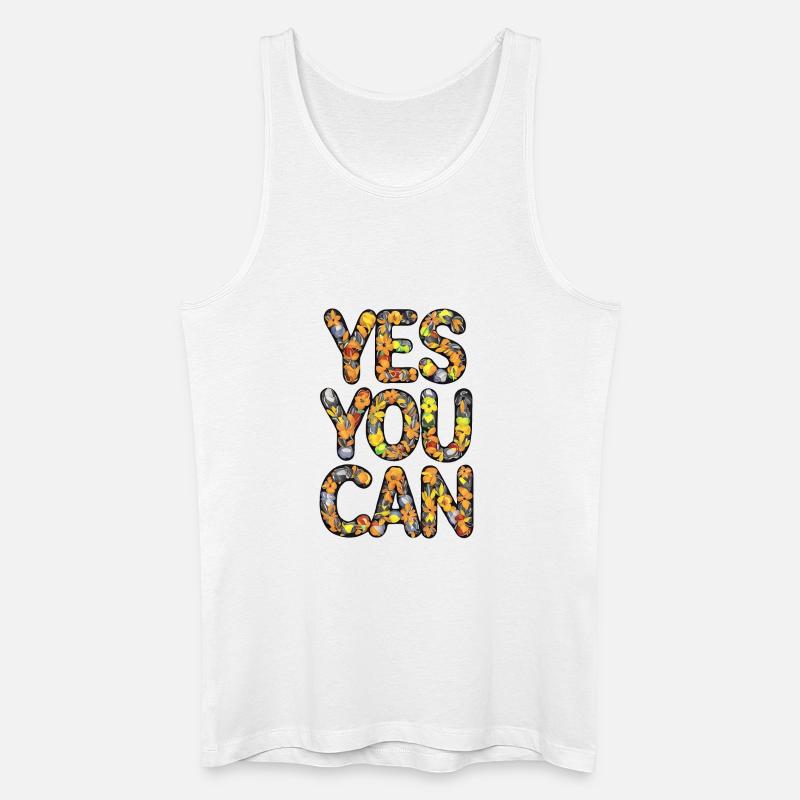 Flora Vrolijkheid Textgestaltung - Männer Bio Tank Top - Weiß