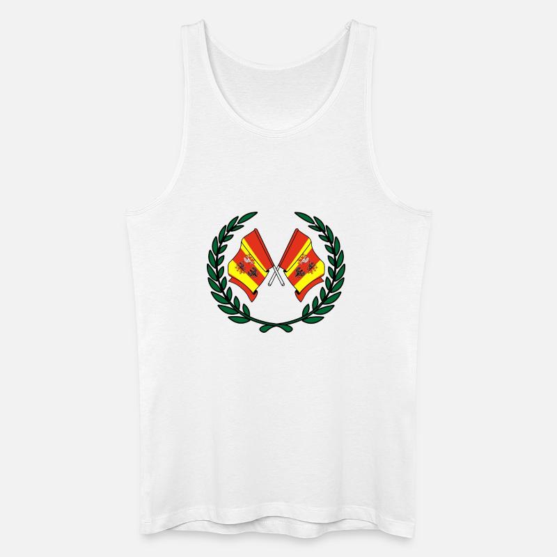 Flaggen Lorbeerkranz - Männer Bio Tank Top - Weiß