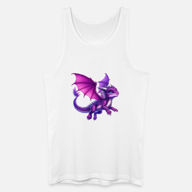 Drache - Männer Bio Tank Top - Weiß