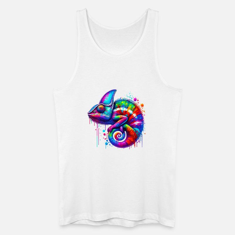 Chamäleon - Männer Bio Tank Top - Weiß