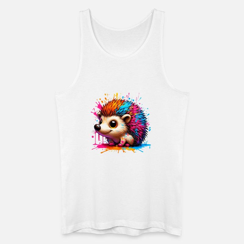 Igel - Männer Bio Tank Top - Weiß