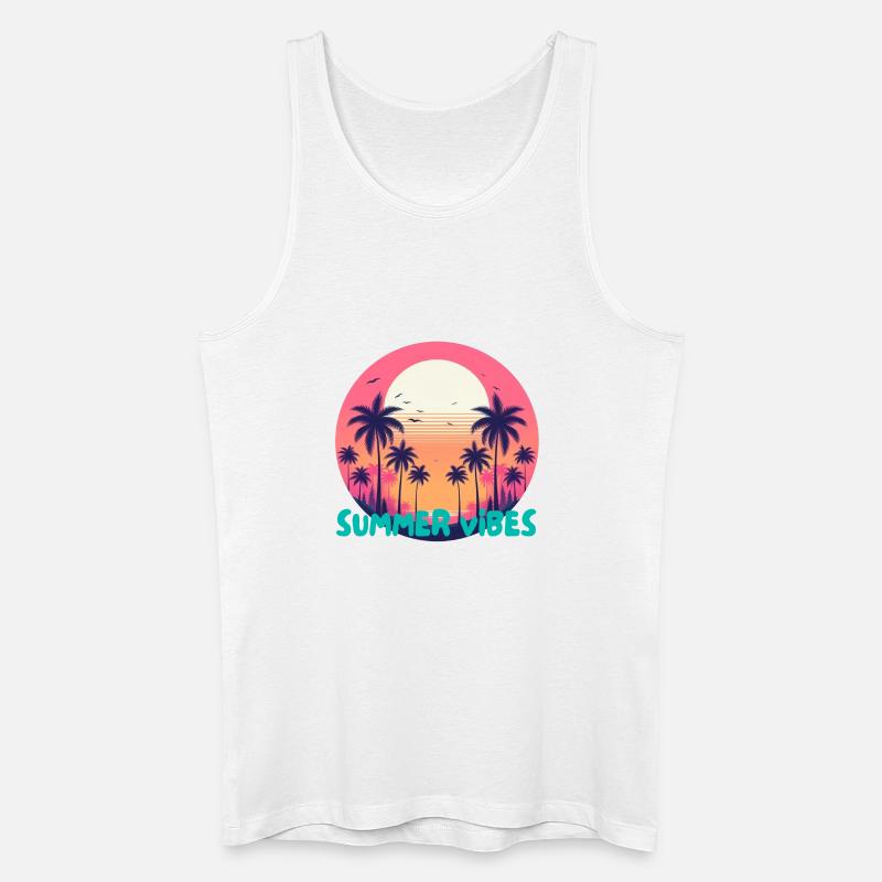 Sommer-Vibes - Männer Bio Tank Top - Weiß