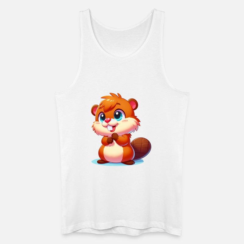 Bieber - Männer Bio Tank Top - Weiß