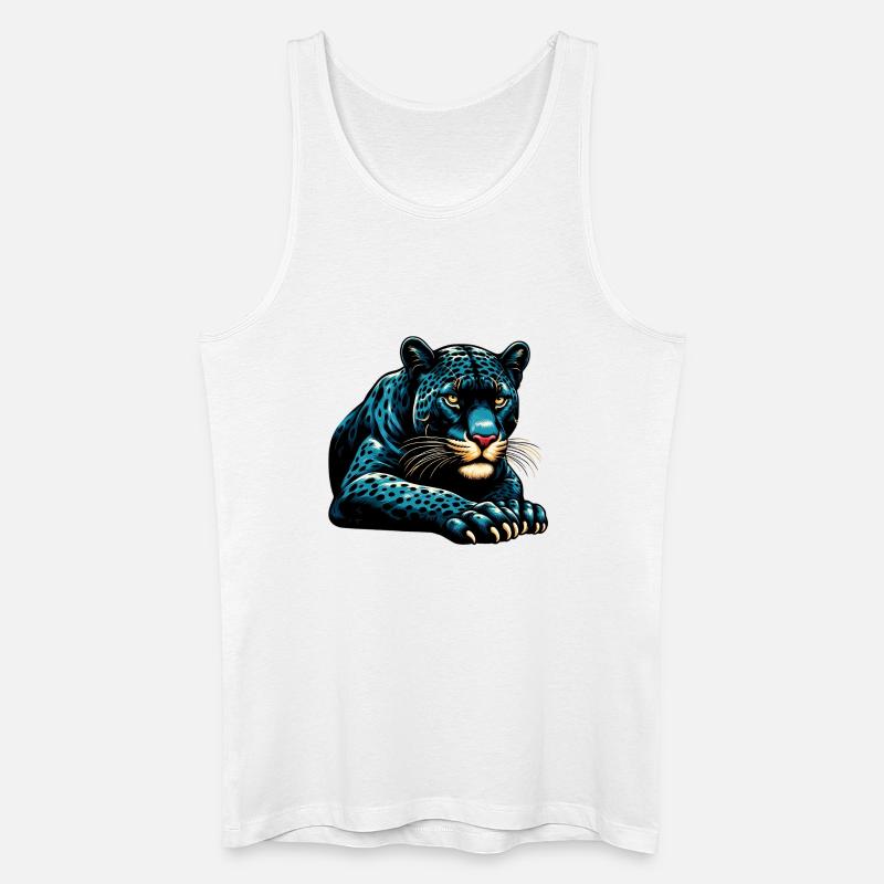 Panther - Männer Bio Tank Top - Weiß