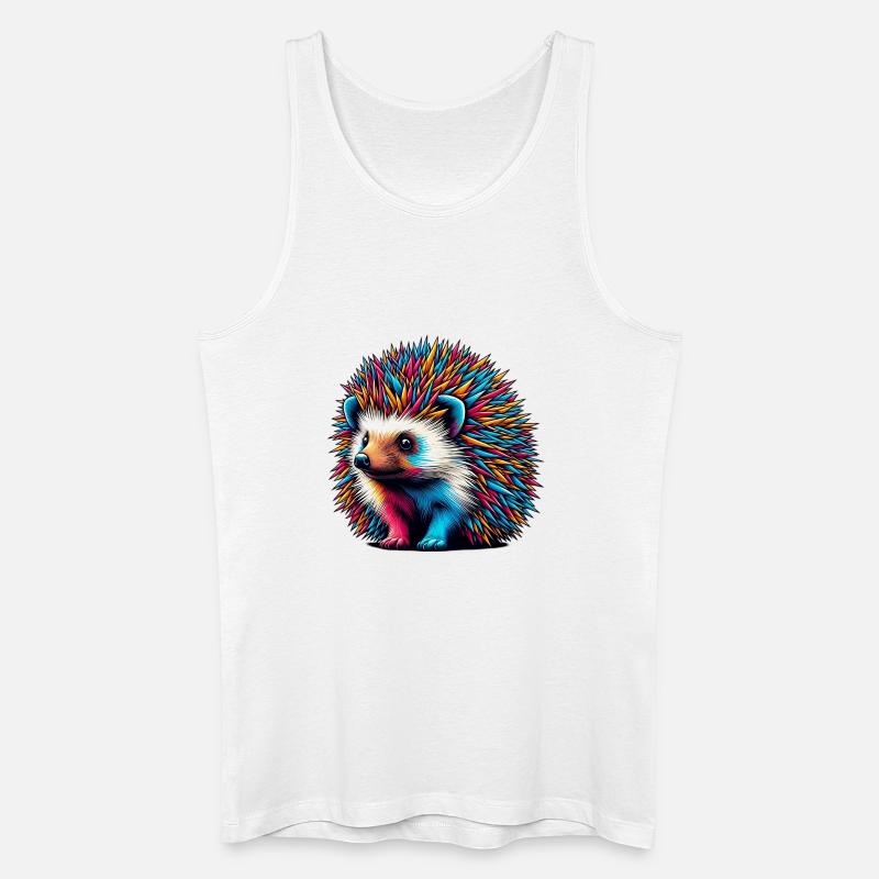 Igel - Männer Bio Tank Top - Weiß