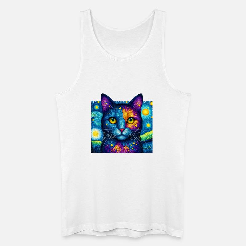 Katze - Männer Bio Tank Top - Weiß
