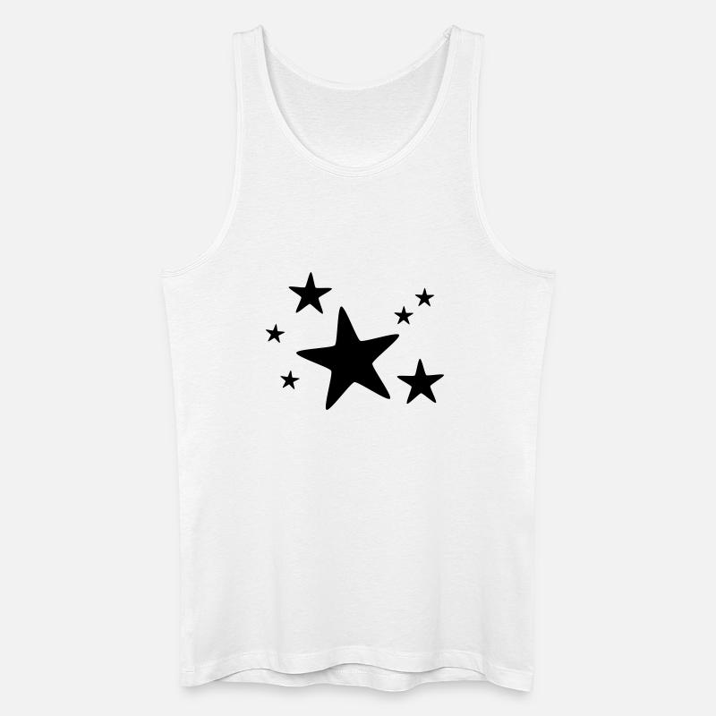 Sternengruppe einfarbig - Männer Bio Tank Top - Weiß