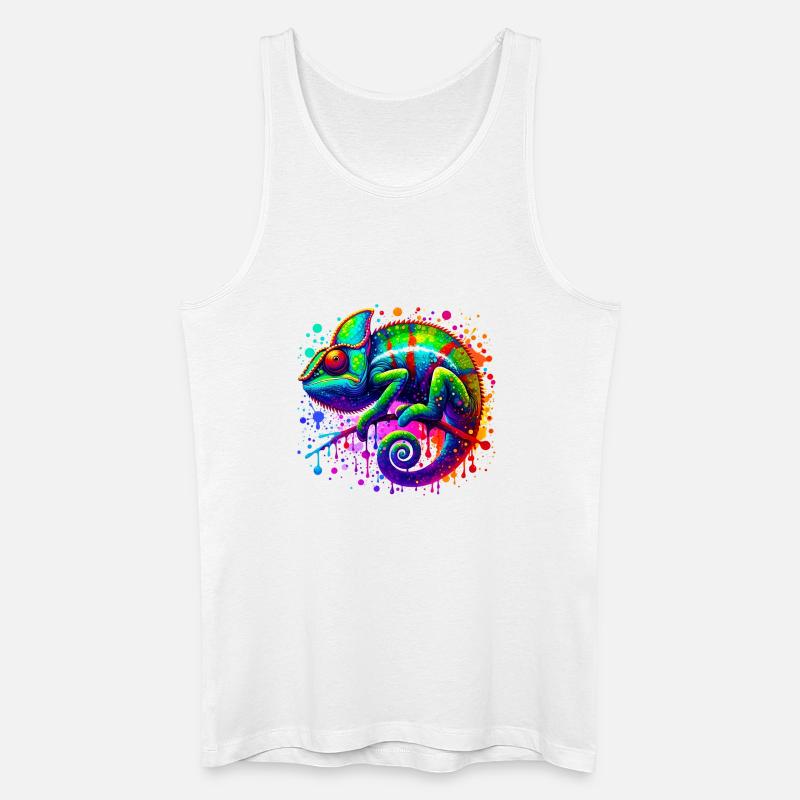 Chamäleon - Männer Bio Tank Top - Weiß