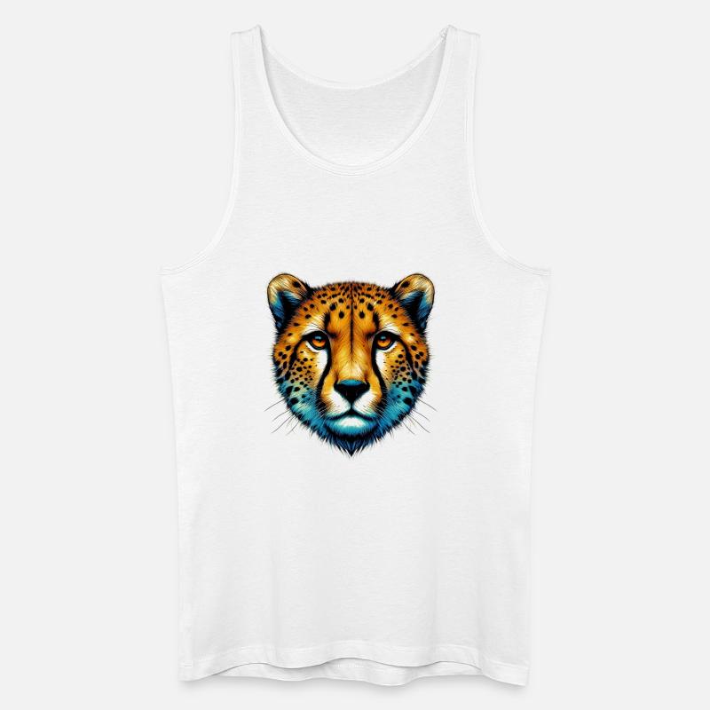 Gepard - Männer Bio Tank Top - Weiß